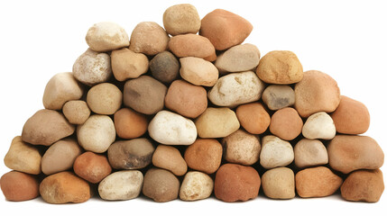Realistic Photo of a Pile of Brown and Beige Stones