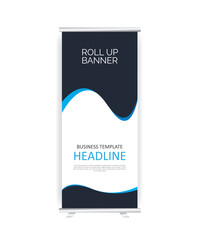 Corporate modern roll up banner design template
