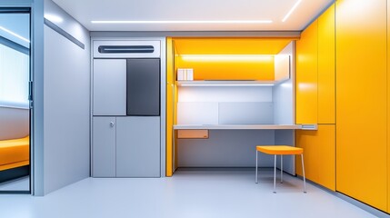 Modern Small-Space Living: Urban Micro-Apartment with Smart Storage and Multifunctional Furniture
