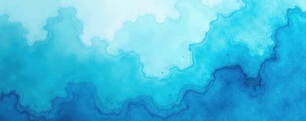 Swirling azure, turquoise watercolor Abstract blue texture , gradient, rough, design