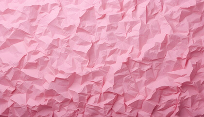 Fototapeta premium Close-up of crumpled pink paper texture