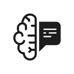 Brain Speech Bubble Icon
