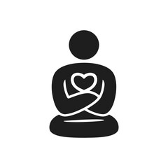 Self-Care Meditation Heart Icon
