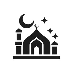 Islamic Mosque Night View Icon