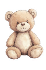 Obraz premium Isolated Teddy Bear Watercolor