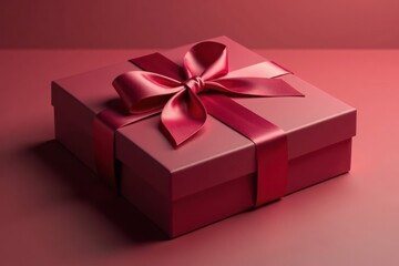 Elegant chocolate box with satin ribbon, isolated , commercial, temptation, anniversary