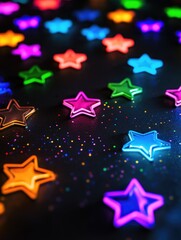 Fototapeta premium A close-up shot of a collection of stars arranged on a table