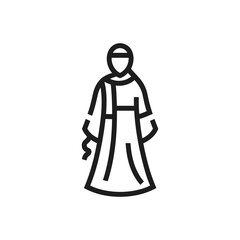 Cultural Female Attire Icon