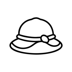 Fototapeta premium Illustration or icon of summer hat or sun hat