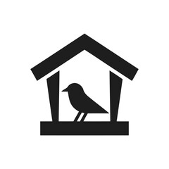 Birdhouse With Bird Icon