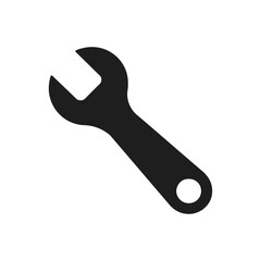 Minimalist wrench shape icon