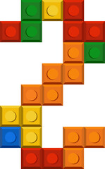 plastic building brick Block Number