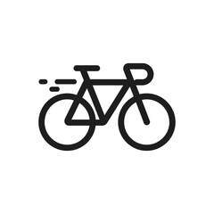Fototapeta premium Minimalist bicycle motion icon