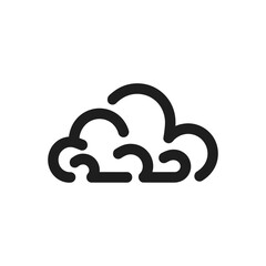 Minimalist cloud shape icon