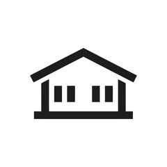 Minimalist House Front Icon