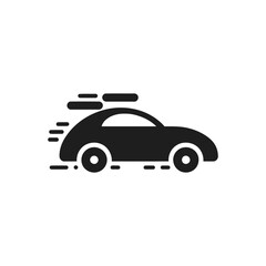 Speeding Compact Car Icon