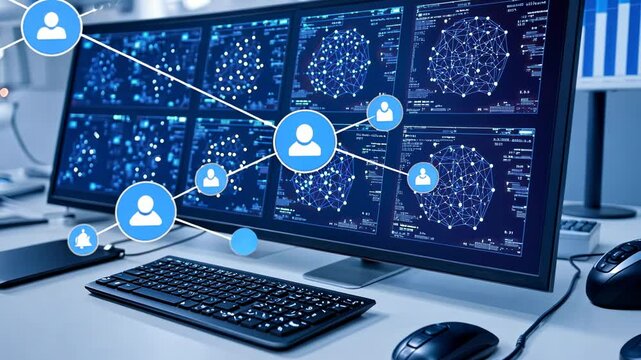 Network Visualization on a Multi-Monitor Setup