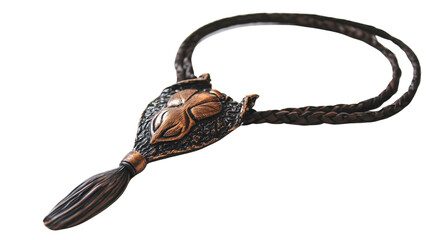 Bolo tie isolated on white background