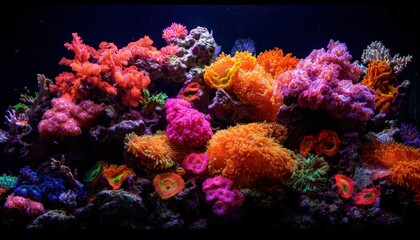 Vibrant Coral Reef Aquarium