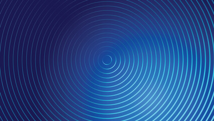Abstract creative glowing line circle pattern on gradient blue background. Vector illustration.