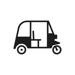 Naklejka premium Auto Rickshaw Ride Icon