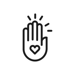Compassionate Heart Gesture Icon