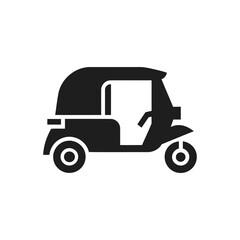 Covered Rickshaw Design Icon