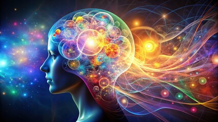 Abstract image showing the visual representation of thoughts and feelings, manifestation, visualization, creativity