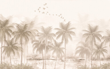 palm tree branches