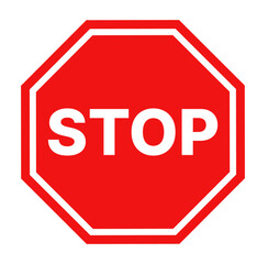 Red stop sign icon vector illustration