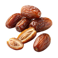 dried dates isolated on white background