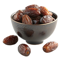Fresh Date Fruit Isolated on Transparent Background