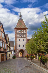 Naklejka premium Upper Gate in Bergheim, Alsace, France