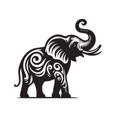 Elephant Vector Silhouette, vector illustration of a set of elephant silhouette, perfect for logos, branding, social media, website designs, educational materials and presentations.