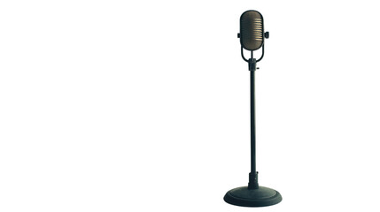 Obraz premium black vocal microphone isolated on white background