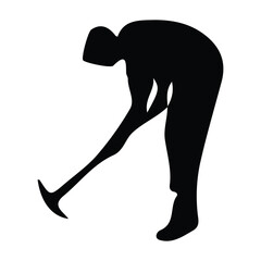 Obraz premium icon of person with building work tools