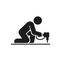 Tile Drilling Work Icon