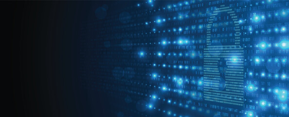 Lock is a sign of cyber security industry