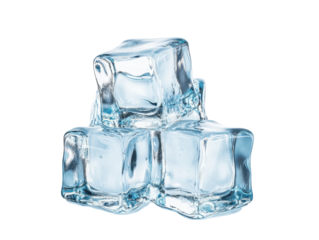 Isolated Stack of Ice Cubes