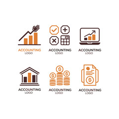 Accounting logo set Icon design 