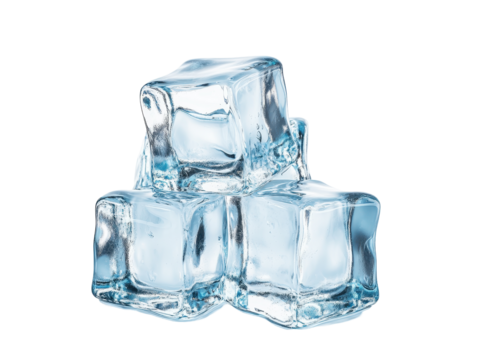 Isolated Stack of Ice Cubes