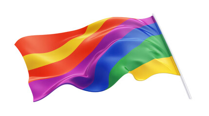 Obraz premium flag of rainbow isolated on white background