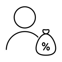 Tax vector icon. Accounting illustration sign collection. Finance and interest symbol or logo.