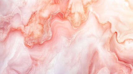 Abstract pink and white marble texture with swirling patterns and soft gradients