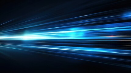 Abstract Blue Light Speed Lines Motion Blur