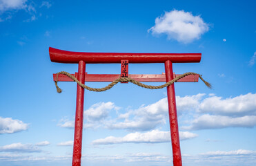 大魚神社の海中鳥居の風景（太良町）