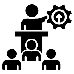 Leadership Glyph Icon