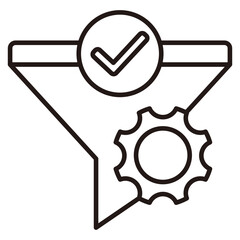 Filtering Outline Icon