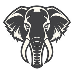 Close-Up Illustration of an Elephant's Face with Intricate Details