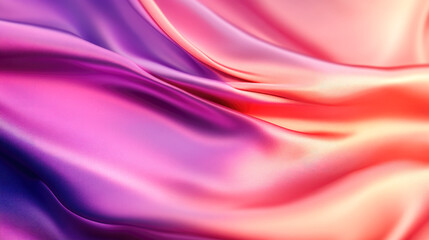 Obraz premium Vibrant gradient silk fabric texture in pink and purple hues